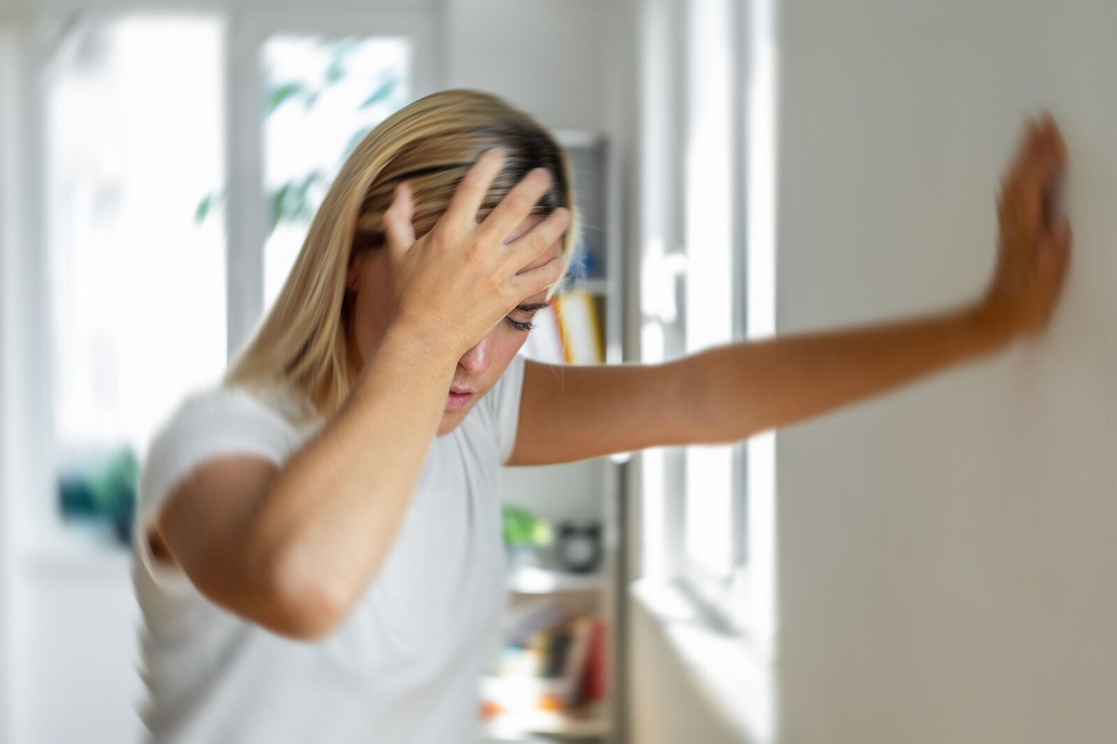 Woman with headache