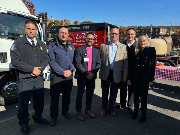 Waterbury Police Department with Dr. Kermalli, Joe Geary and Joan Hartley
