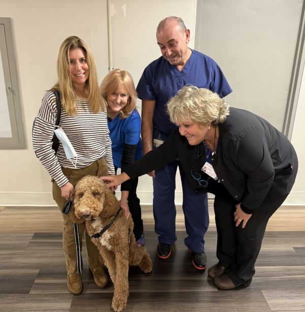 Ollie stopped in the Wound Healing Center for much needed respite.