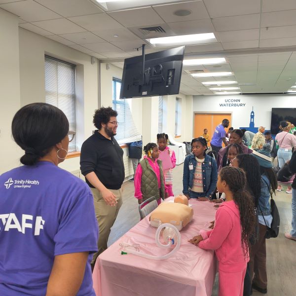 Black Men In White Coats resuscitation student breakout session.