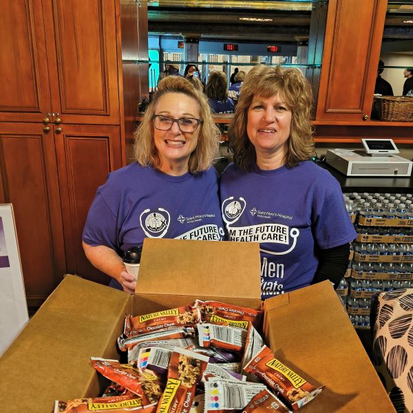 (left to right) Robin Sills, Manager Physician Outreach and Victoria Cipriano, Senior Administrative Assistant/ Board Liaison