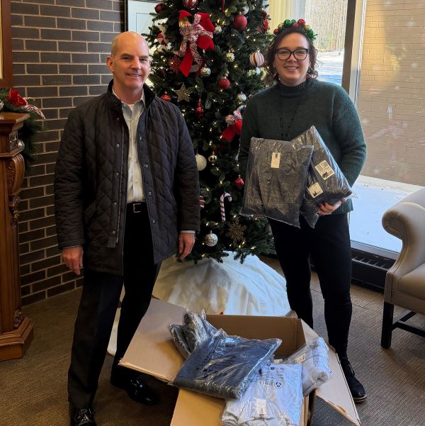 Fleece clothing donation at JMH. 