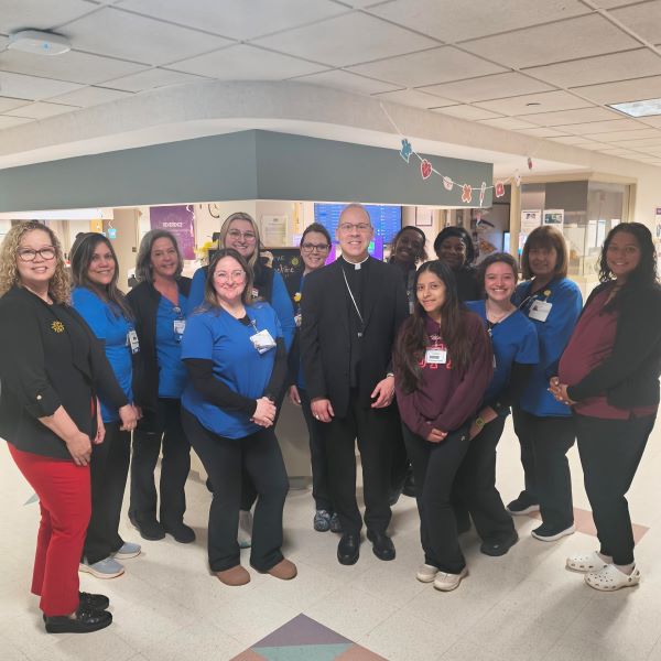 Saint Mary's Hospital Bishop Betancourt visit