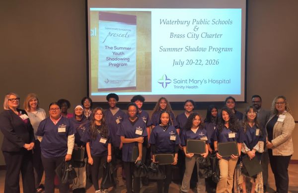 Middle School students' graduation from the Summer Shadowing Program.