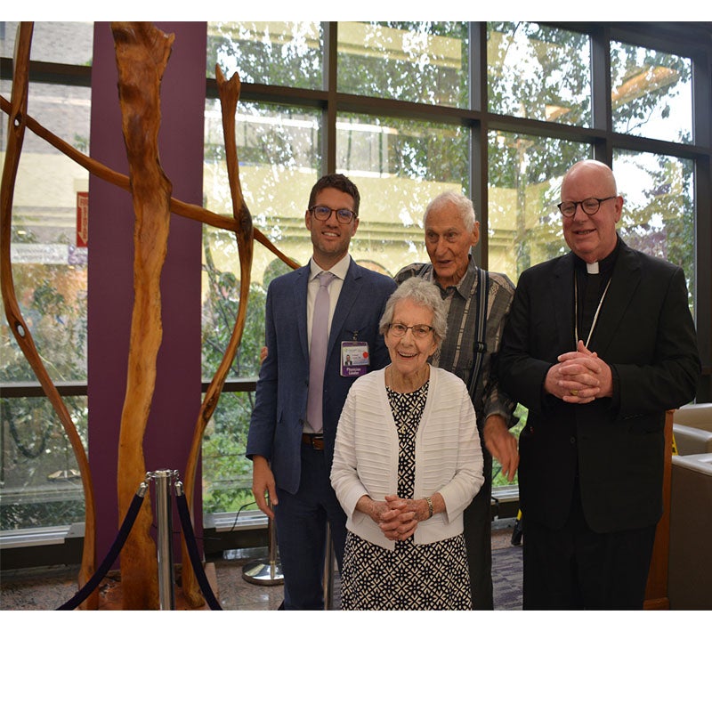 Mercy Unveils Sculpture by Renowned Local Artist 