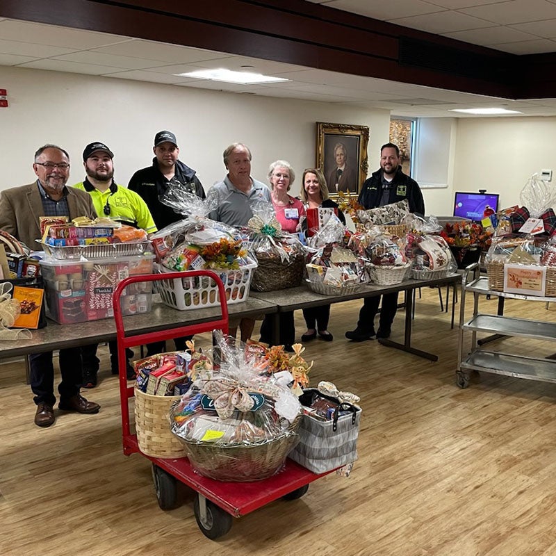 Saint Mary’s Colleagues “Fix Up” Baskets of Thanksgiving “Fix-ins” for Local Community