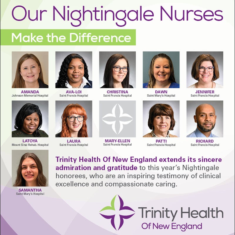 Trinity Health Of New England Nurses Honored with Nightingale Awards