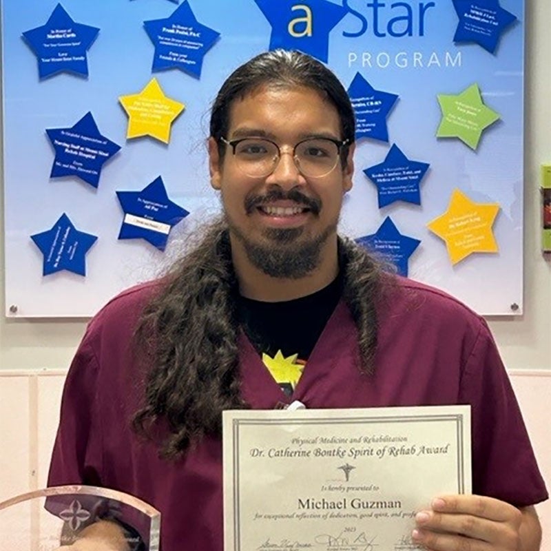 Michael Guzman, CNA Earns 2023 Dr. Catherine Bontke Spirit of Rehab Award