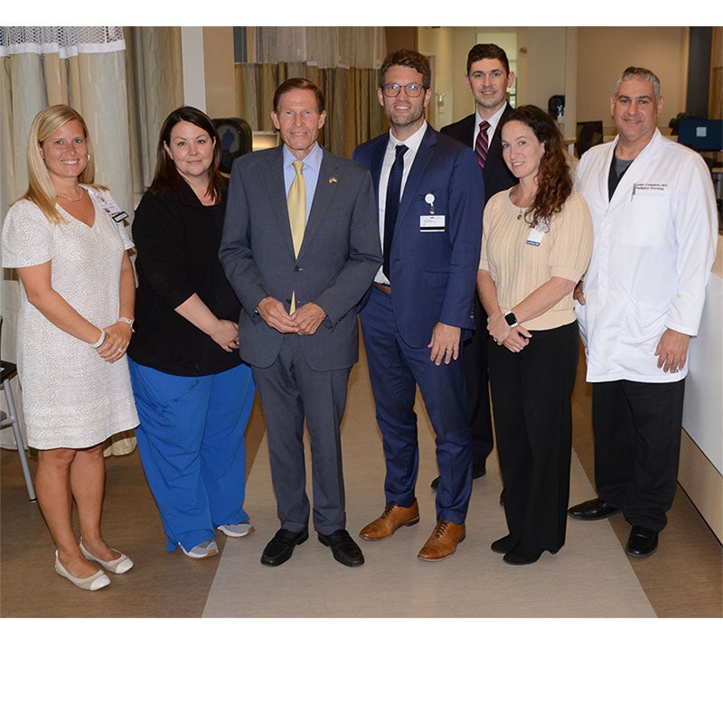 Senator Blumenthal Tours Karen Davis Krzynowek Cancer Center