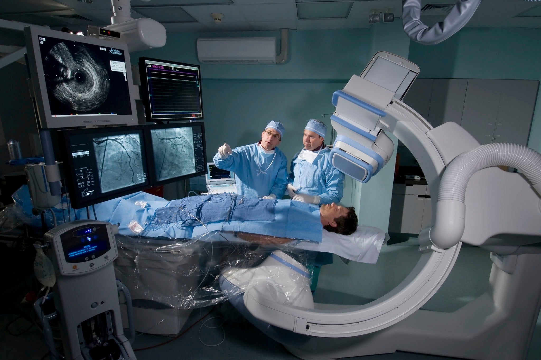 man getting a scan done