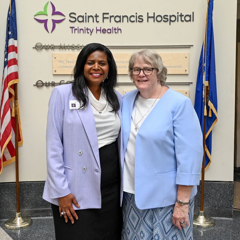Valerie Powell-Stafford and Sister Sally Hodgdon, CSJ
